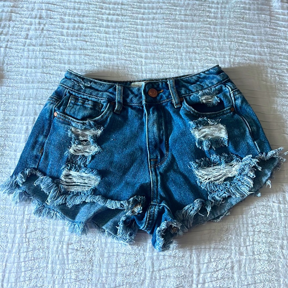 PacSun High Rise Festival Short Jean Shorts